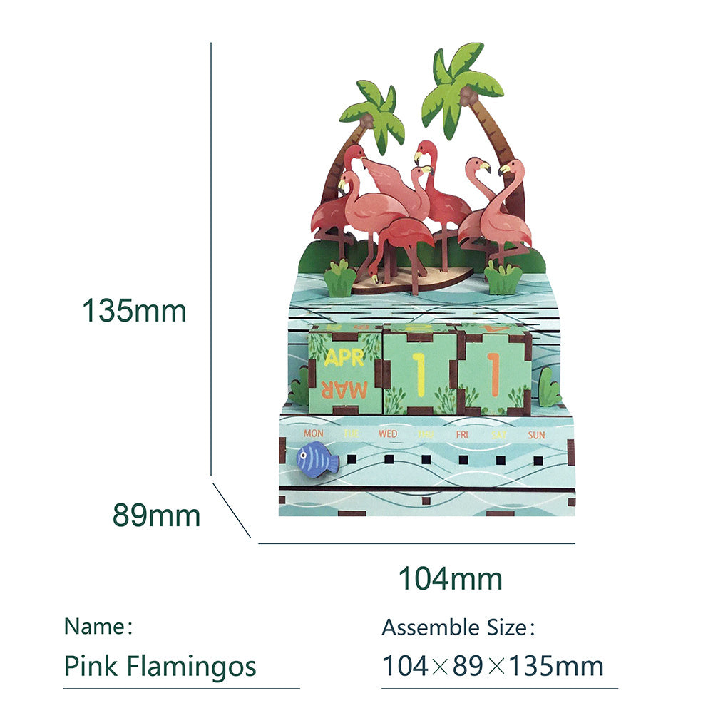 Calendrier Puzzle aux Flamants Roses