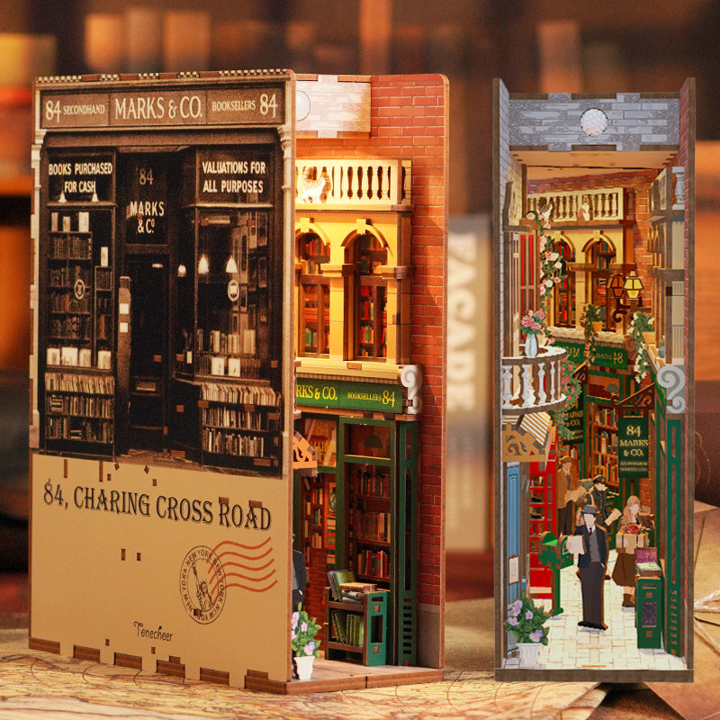 Kit Book Nook 84 Charing Cross Road bois avec LED