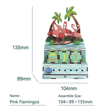 Calendrier Puzzle aux Flamants Roses
