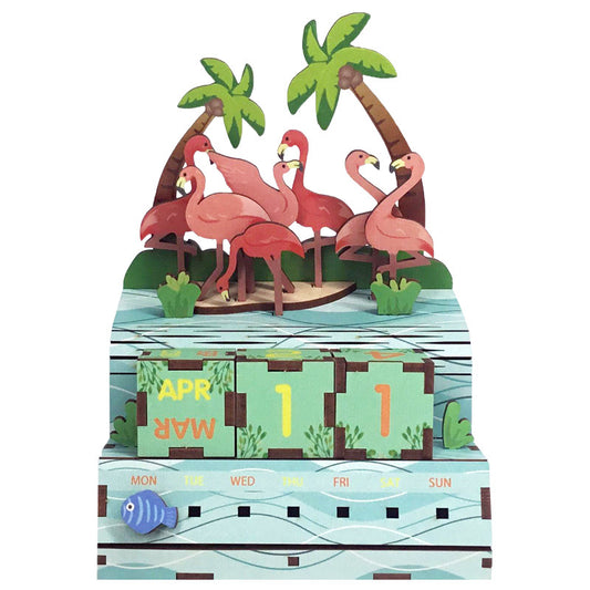 Calendrier Puzzle aux Flamants Roses
