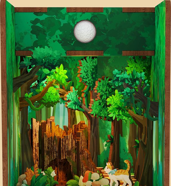 Book Nook Alice au Pays des Merveilles en bois lumineux