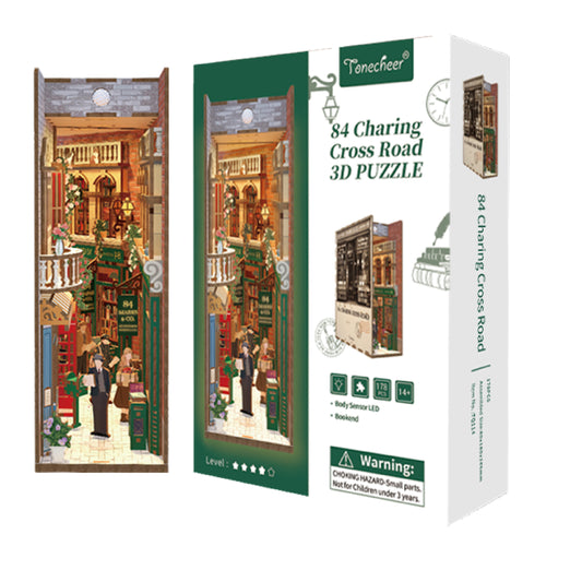 Kit Book Nook 84 Charing Cross Road bois avec LED